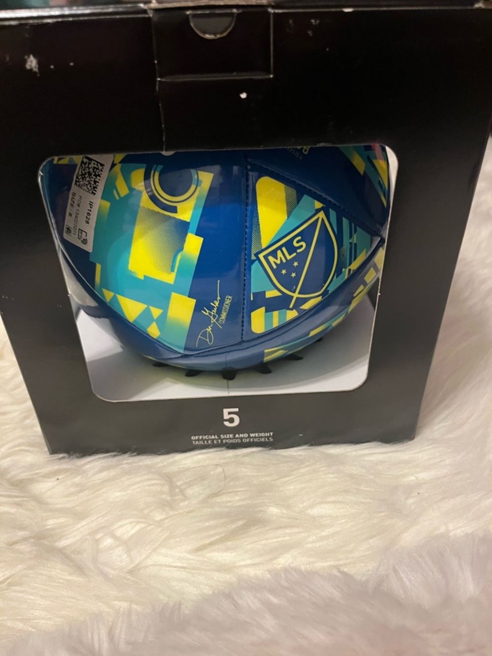 adidas Blue & Yellow MLS Pattern Soccer Ball 5 - Picture 5 of 9